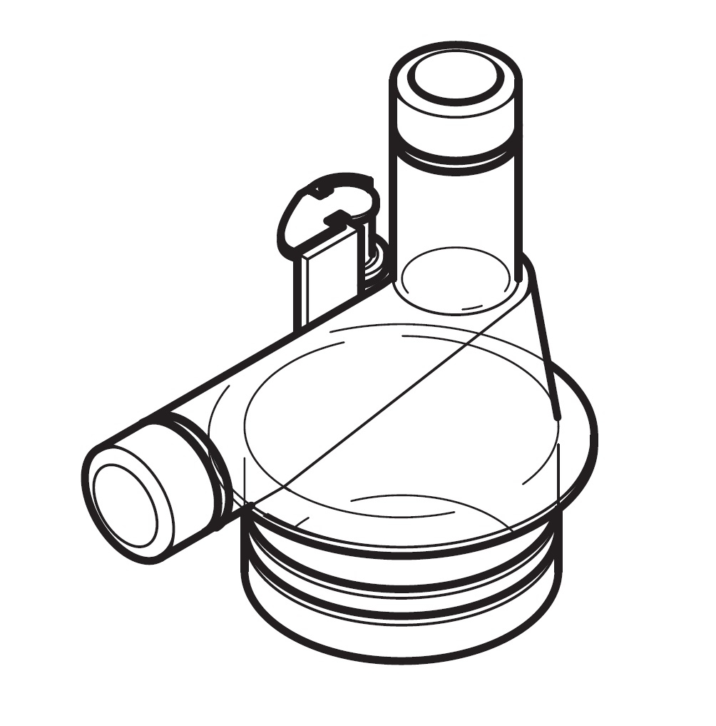 Sammelstück-Unterteil mit Absperrung
